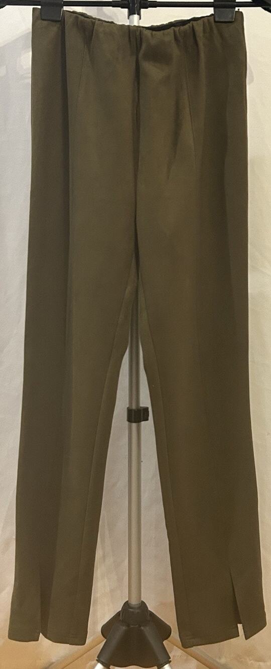 NWT Avec Les Filles Anthropologie Slit Front Sueded Moss Women's Size M Pants